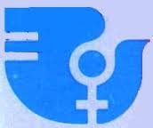 Logo Internationaal Jaar van de Vrouw 1975: Venus en de duif .